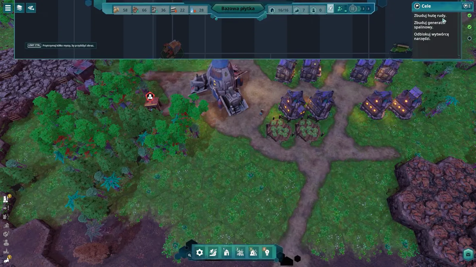 Forest and housing hex cluster layout maximizing oxygen and adjacency buffs in Beyond These Stars