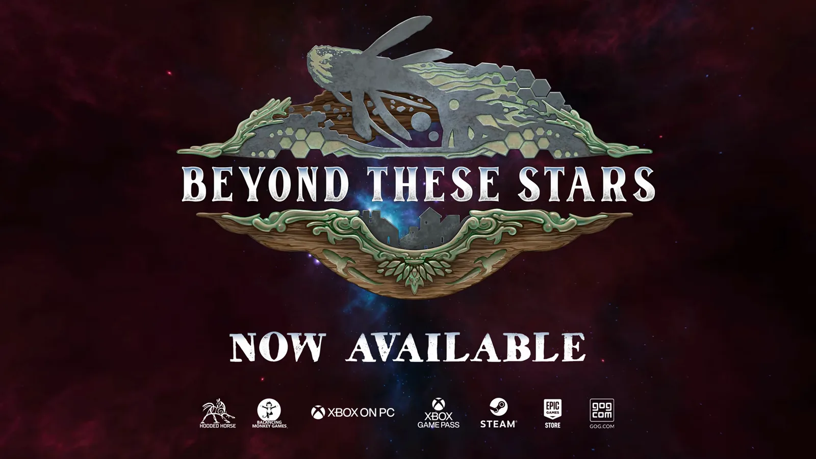 Trade Center UI in Beyond These Stars showing wheat, berries, mushrooms, bread, wood, and stone